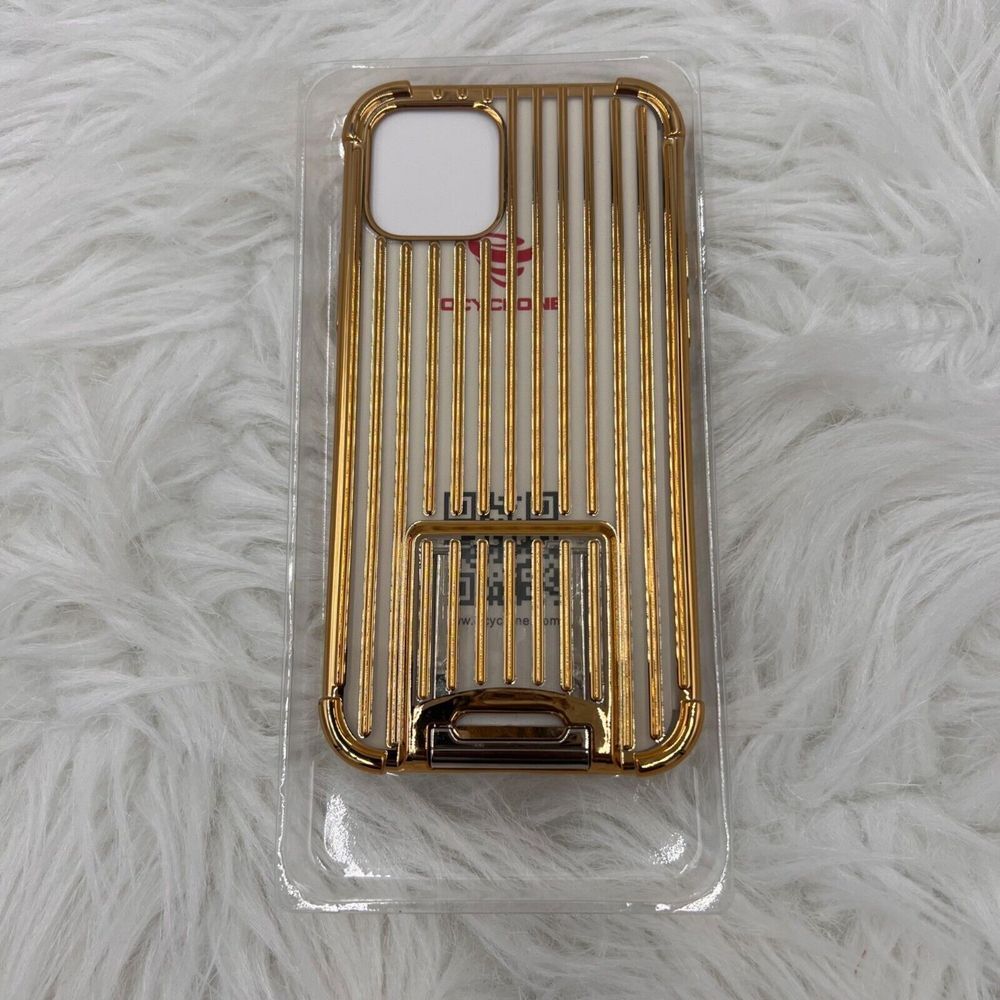 Ocyclone iPhone 12/ 12 Pro Max ‎ Schockproof Case Gold Plated Frame  New in Box